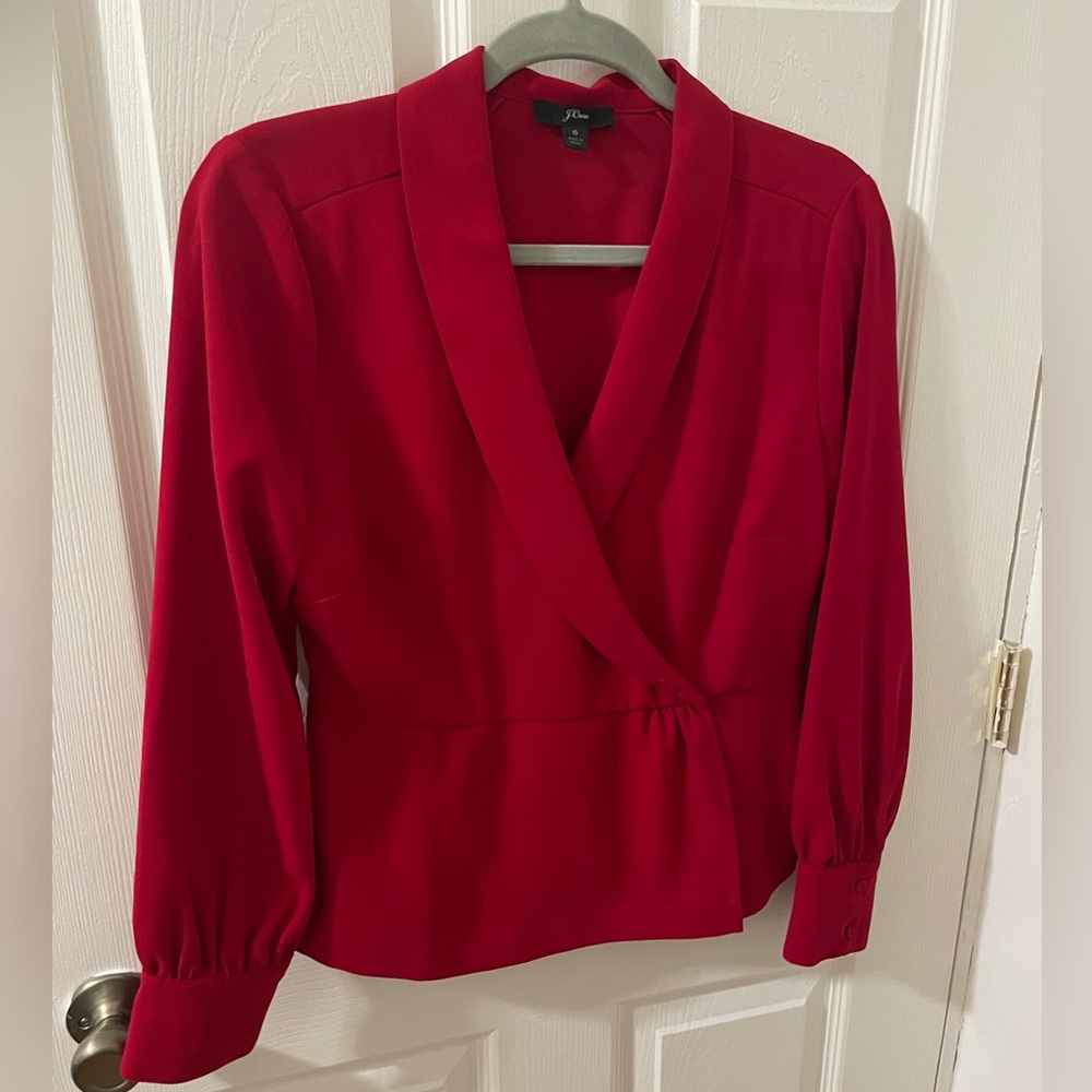 Red J Crew Classic Top